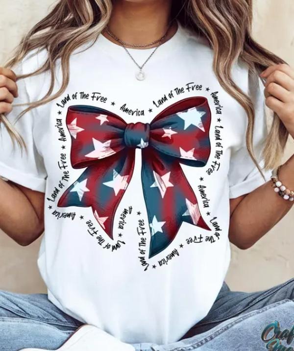 America Land Of The Free Shirt, Coquette Patriotic Bow Sweatshitr, Patriotic for Shirt, USA Hoodie, Sweatshirt