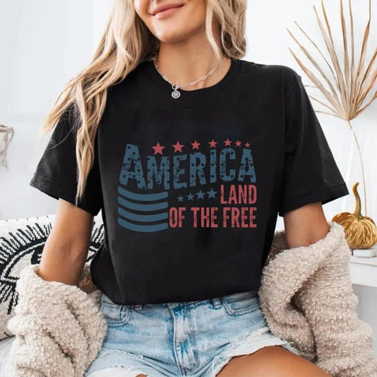 America Land Of The Free T-Shirt, America Freedom Sweatshirt, Fourth Of July Tee Shirt, 4th Of July Shirt, American Flag...