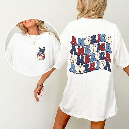 America Patriotic Shirt, 4th Of July Shirts, Retro USA Shirts, 4th of July tee, Retro Funny Fourth T-shirt, Independence...
