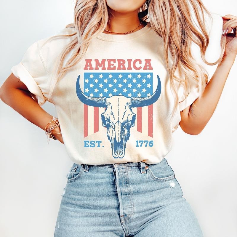 America Shirt, USA TShirt, Fourth of July Shirt, 4th of July, Patriotic Sweatshirt, Red White and Blue, 1776 Tee Hoodie