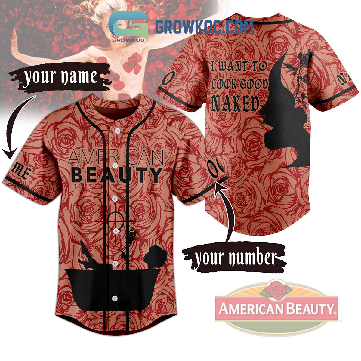 American Beauty Movie Look Good Personalized Baseball Jersey