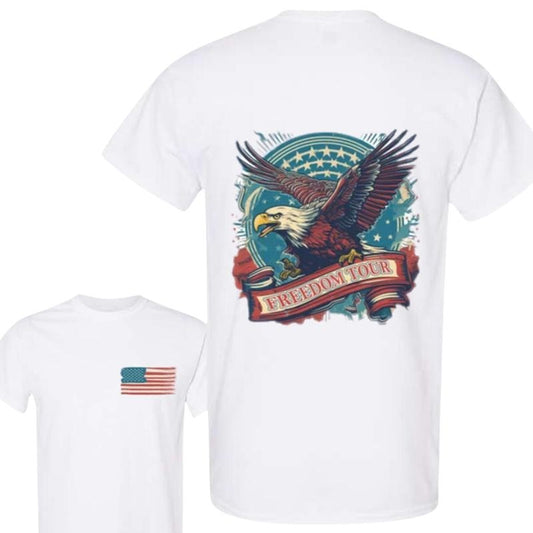 American Eagle Shirt, Pocket American Flag, Freedom Tour Sweatshirt, 4th Of July Tshirt, Freedom, Independence Day Gift,...