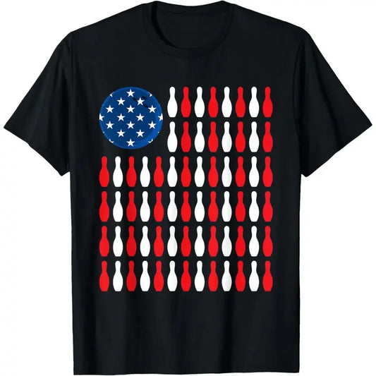 American Flag - Patriotic Bowler & Bowling T-Shirt made in usa Hoodie, Sweatshirt | WearSparks.com