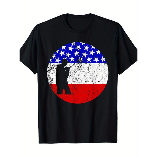 American Flag Fishing Vintage Fisherman T-shirt -100% Cotton Made in USA Hoodie, Sweatshirt | WearSparks.com