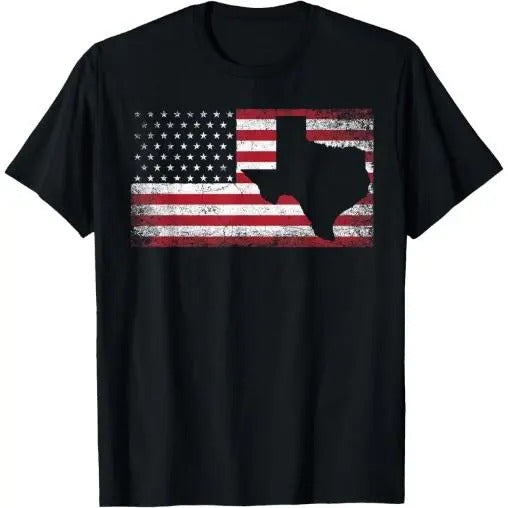 American Flag Texas 4th of July Vintage Gift Men Retro T-Shirt Made in USA Hoodie, Sweatshirt | WearSparks.com