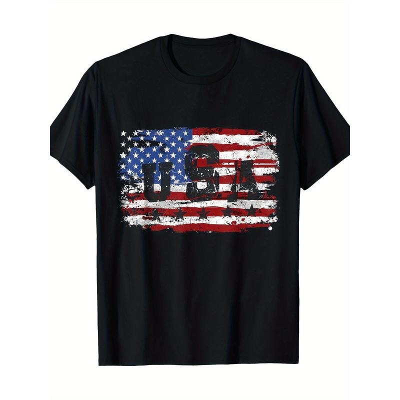 American Flag USA United States Of America Patriotic Team T-Shirt- 100% Cotton 220g made in usa Hoodie, Sweatshirt
