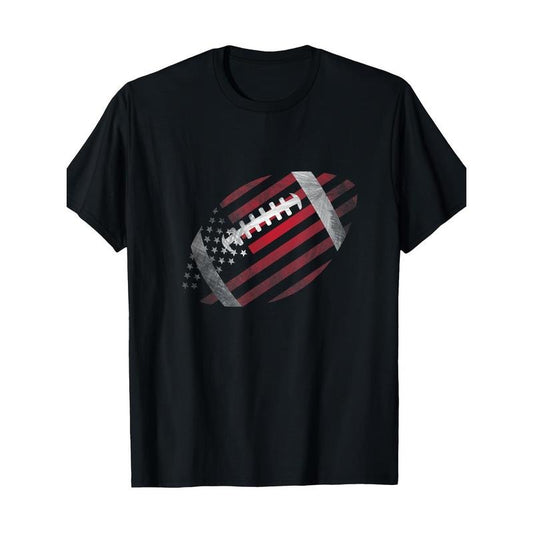 American Football Red USA Flag American Flag Gift 220g100% Cotton T-Shirt made in usastyle{n002}2 Hoodie, Sweatshirt