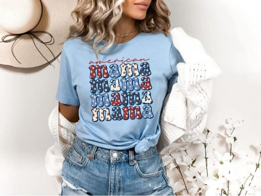 American Mama Shirt,Patriotic Shirts,Family 4th of July Shirt,Mama fourth of July Shirt,Matching Family Shirt,American...