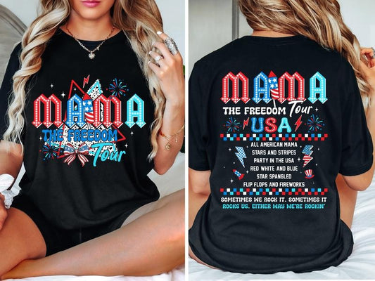American Mama Tour Shirt 4th Of July 1776 Independence Day America Shirt, Usa American Flag Memorial Day Patriotic...