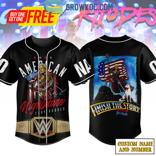 American Nightmare Cody Rhodes Finish The Story Personalized Baseball Jersey