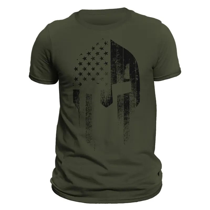 American Spartan Black 2.1 USA Patriotic Men's T-Shirt Casual Classic Hoodie, Sweatshirt | WearSparks.com