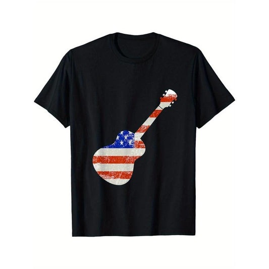 American flag rock band guitar T-shirt Made in USA Hoodie, Sweatshirt | WearSparks.com