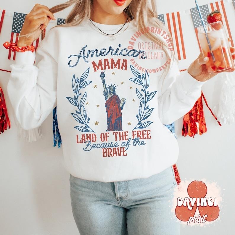 American mama , America Land Of The Free , 4th of july , America , Statue of Liberty T-Shirts, Hoodie, Sweatshirt