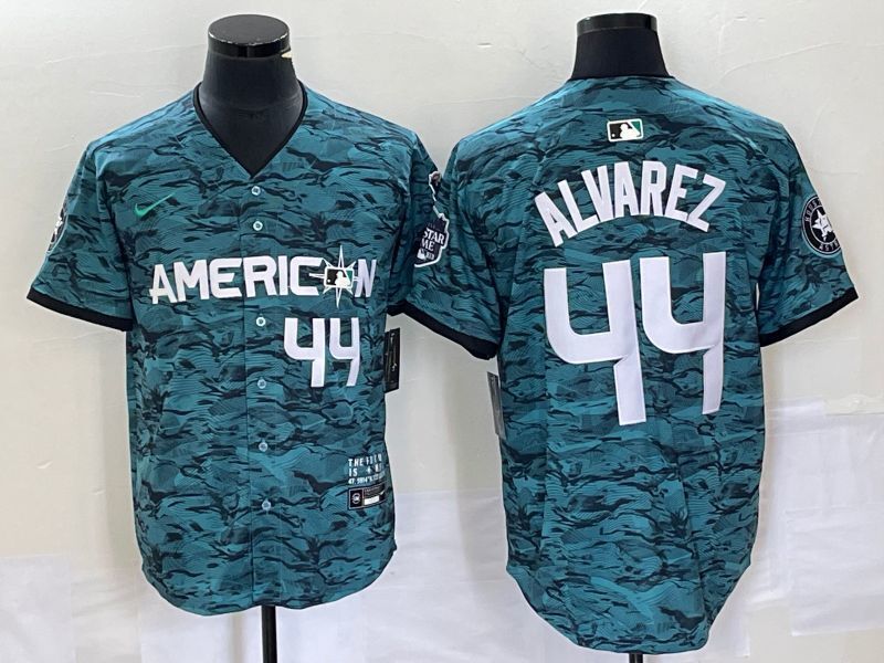 American League #44 Julio Rodriguez 2023 MLB All-Star Game Limited Player Jersey - Teal 2023 All-Star Style 2