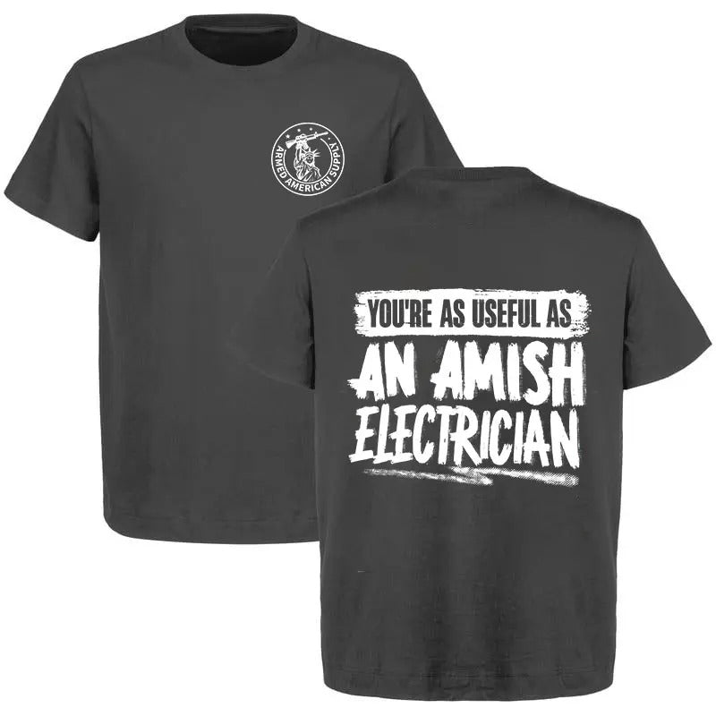 Amish Electrician - Safety Yellow Hi-Vis T-Shirt Hoodie, Sweatshirt | WearSparks.com