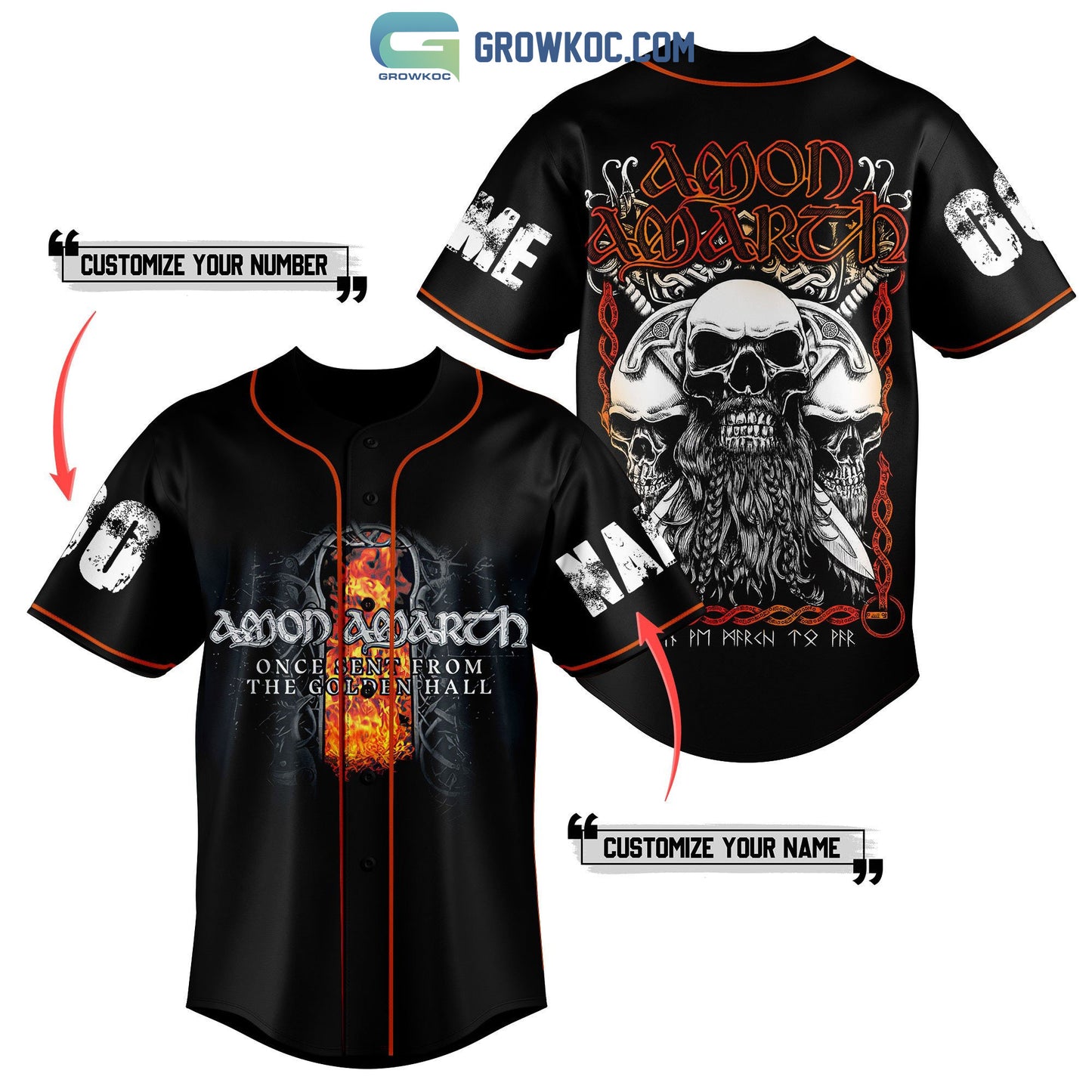 Amon Amarch Once Sent From The Golden Hall Personalized Baseball Jersey