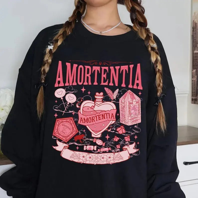Amortentia Love Potion Sweatshirt T-Shirt Hoodie, Wizard Shirt, Universal Fan Shirt, Bookish Valentine Shirt, HP Fan...