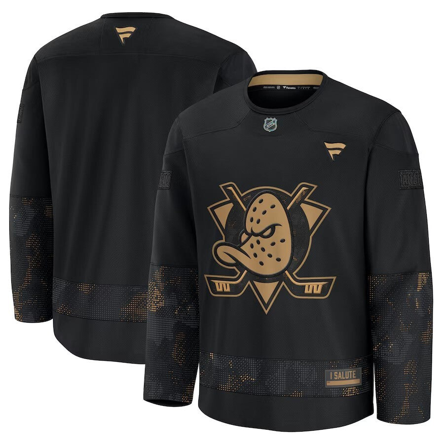 Anaheim Ducks 2024 Military Appreciation Practice Jersey - Black