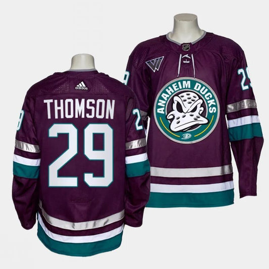 Anaheim Ducks #29 lassi thomson alternate navy jersey