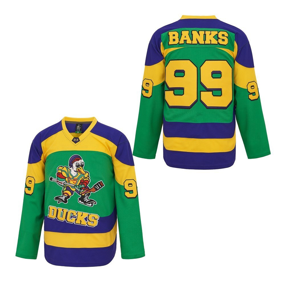 Anaheim Ducks #99 Adam Banks Hockey Ducks 99 Green Edition Style 1
