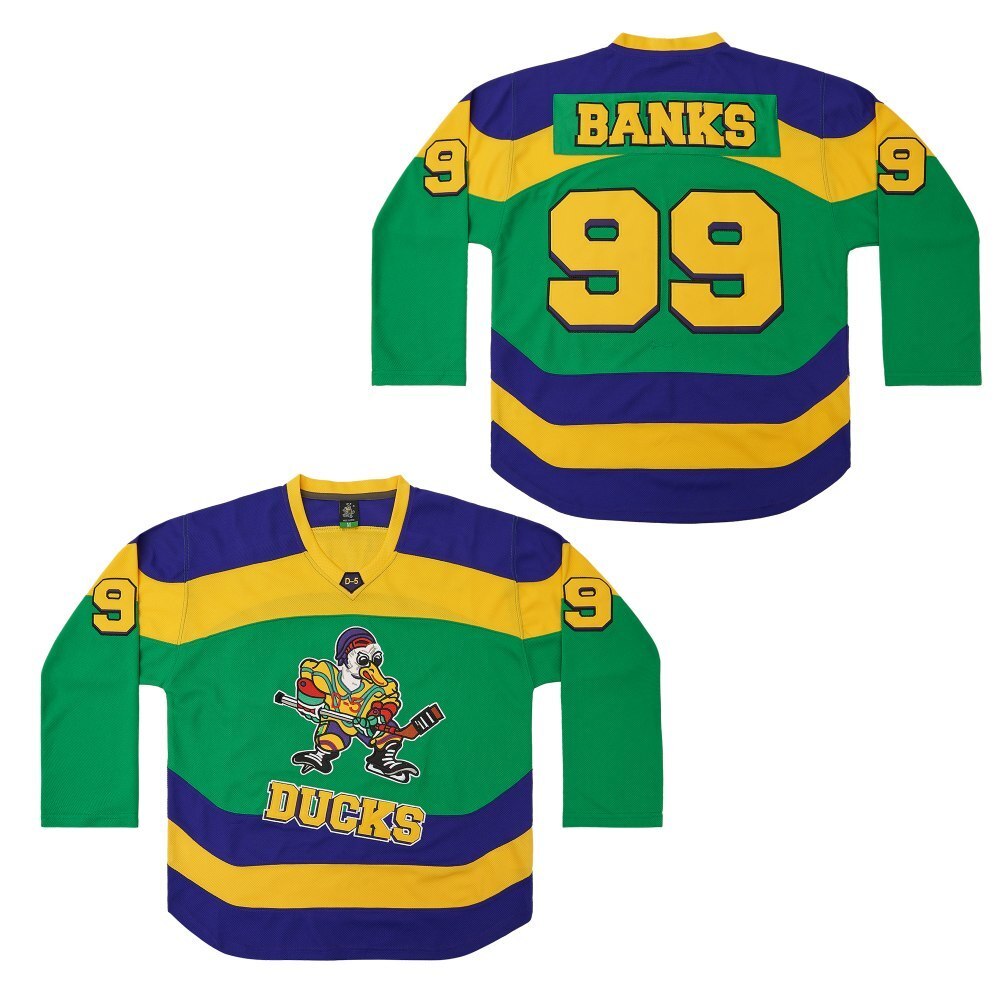 Anaheim Ducks #99 Adam Banks Hockey Ducks 99 Green Edition Style 2