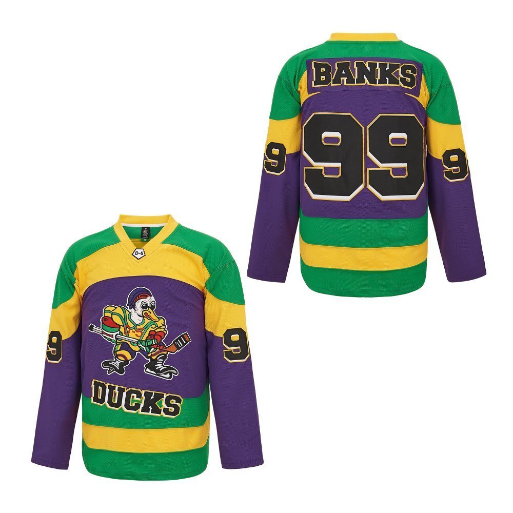 Anaheim Ducks #99 Adam Banks Hockey Ducks 99 Purple Edition Style 1