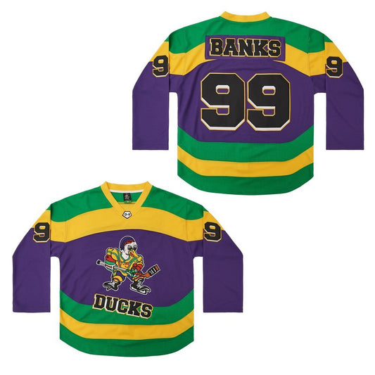 Anaheim Ducks #99 Adam Banks Hockey Ducks 99 Purple Edition Style 2