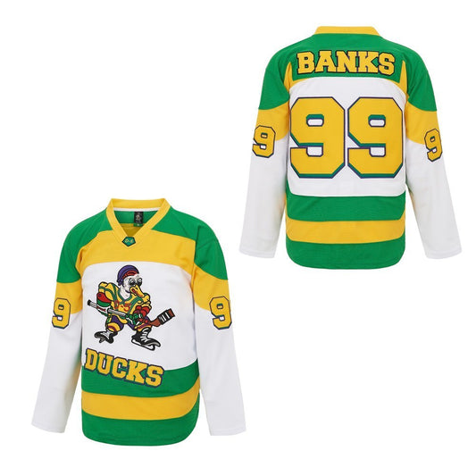 Anaheim Ducks #99 Adam Banks Hockey Ducks 99 White Edition Style 1