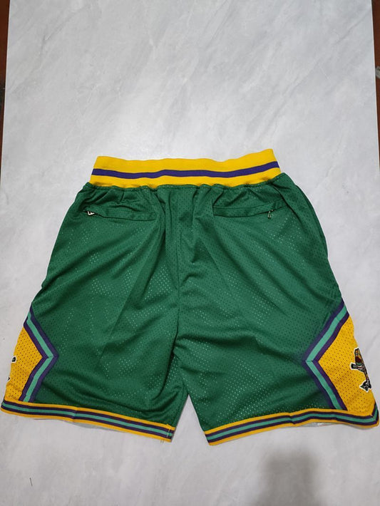 Anaheim Ducks just don shorts green Style 1