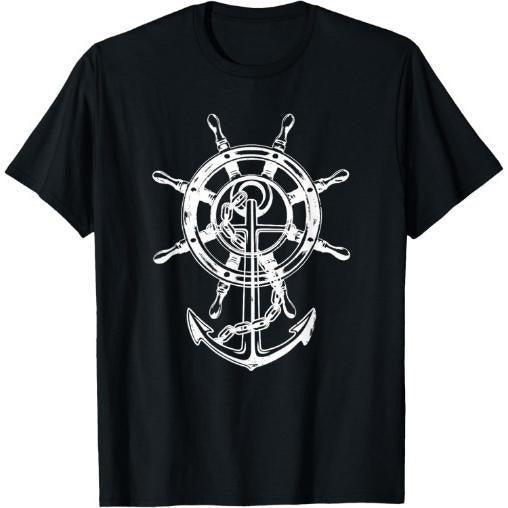 Anchor & Rudder Cool Sailing Design Nautical Gift Men T-Shirt Made in USA Hoodie, Sweatshirt | WearSparks.com