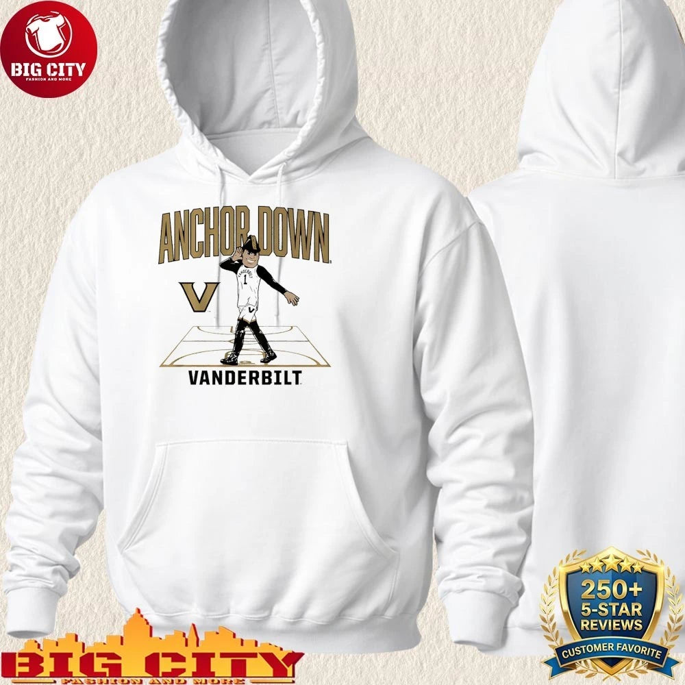 Anchor Down Vanderbilt Commodores men’s basketball Mascot Court shirt