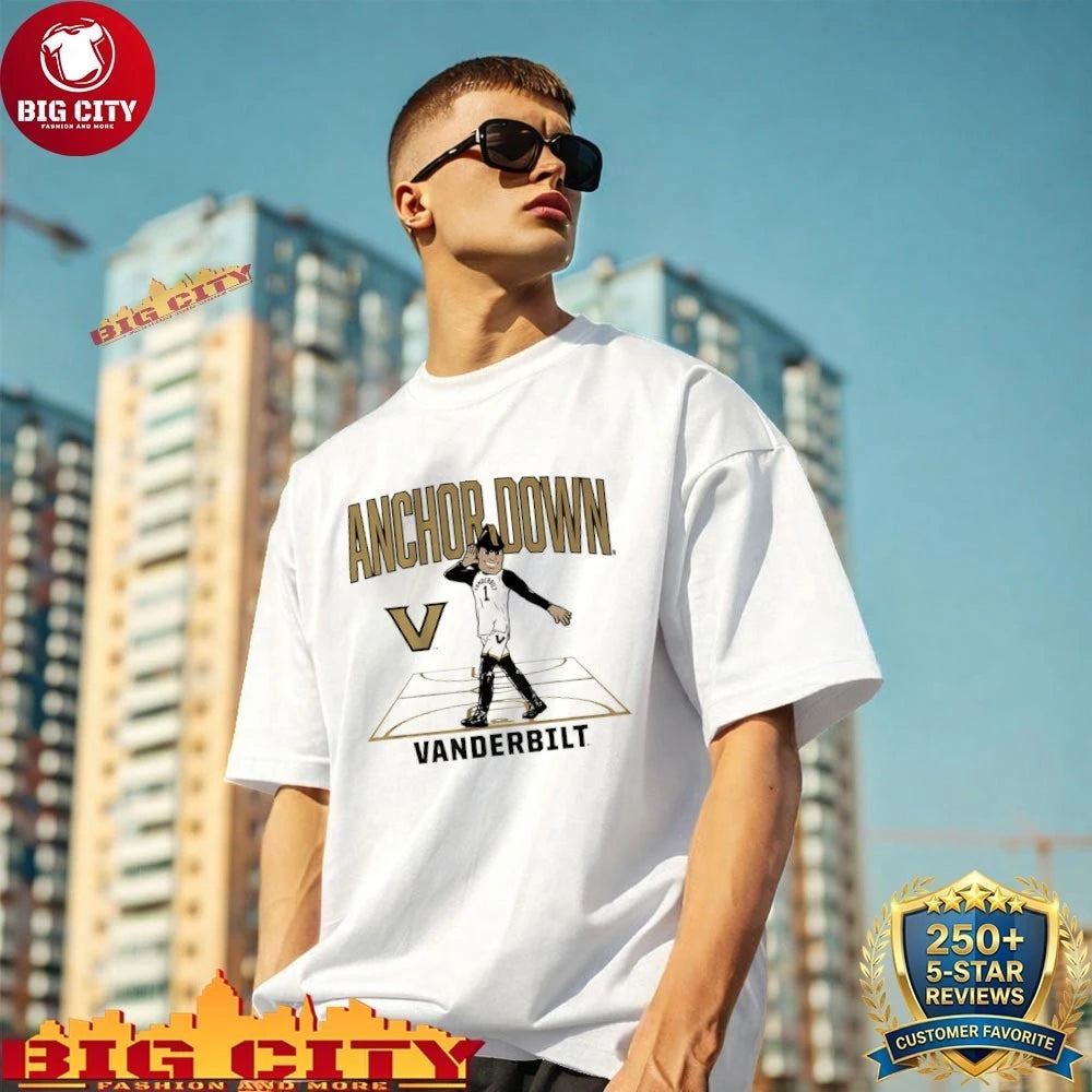 Anchor Down Vanderbilt Commodores men’s basketball Mascot Court shirt