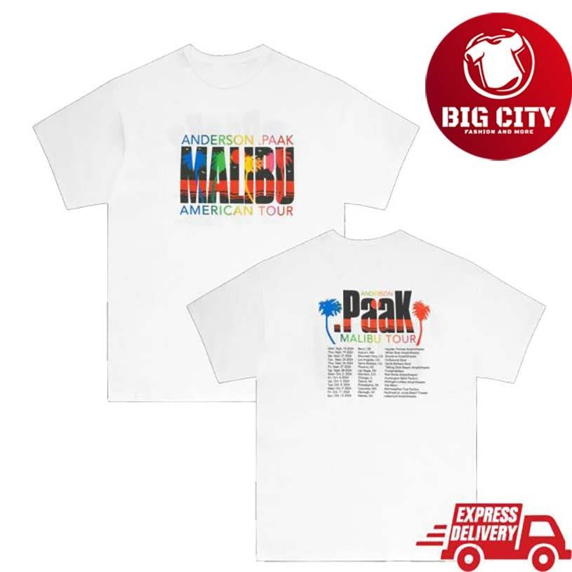 Anderson Paak Malibu American Tour Two Sided Shirt