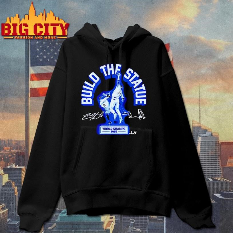 Andy Pages and Kike Hernandez Build the Statue World Champs 2025 signature shirt