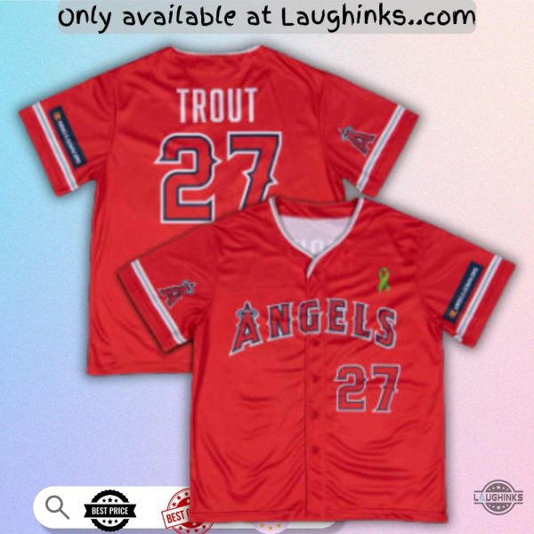 Angels Giveaway Mike Trout Baseball Jersey Shirt July 27 2025
