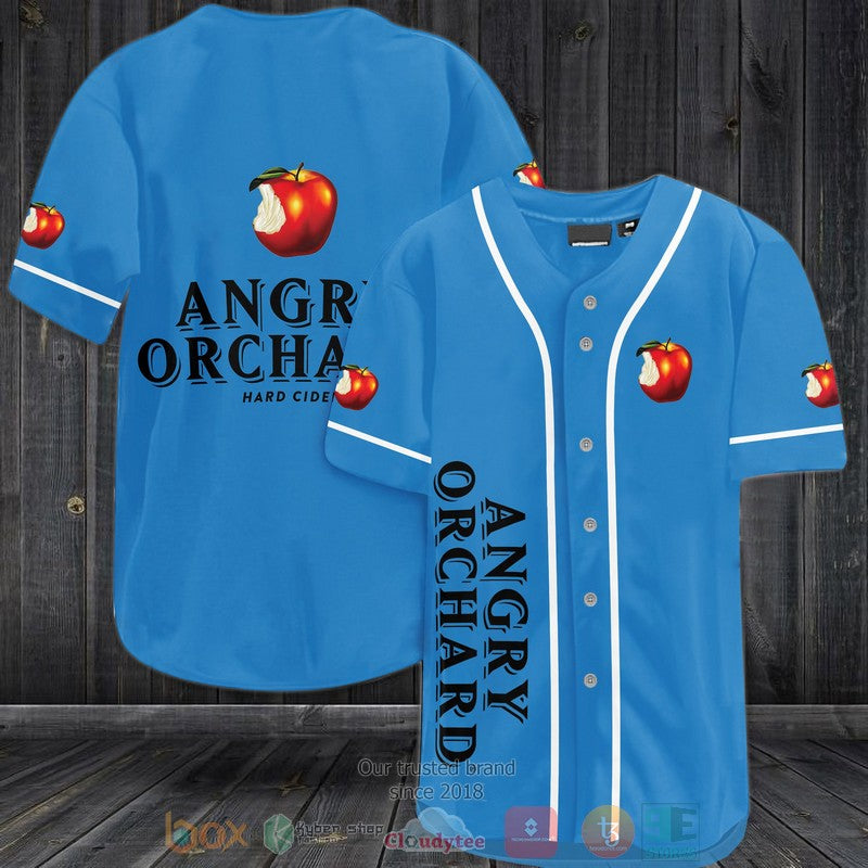Angry Orchard Hard Cider blue Baseball shirt