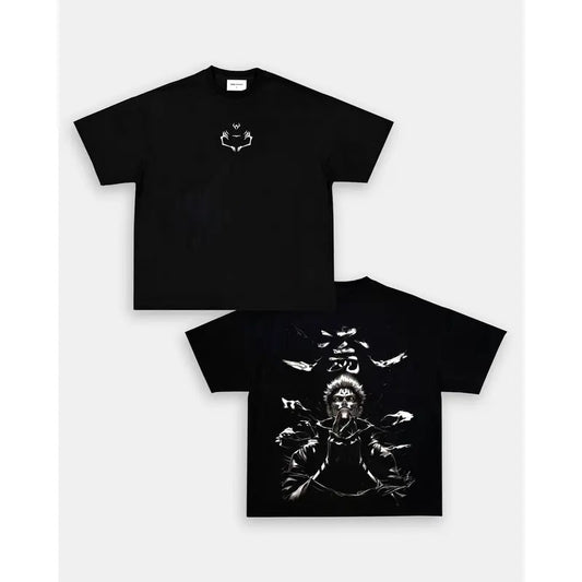 Anime "Ryomen Sukuna - Jujutsu Kaisen" Anime Double Printed Vintage Oversized Tee Unisex Anime Manga  Cotton T-shirt,...