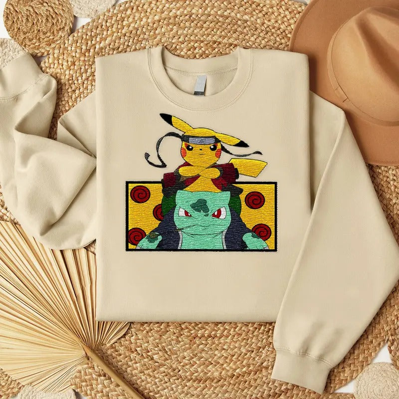 Anime Embroidered Sweatshirt, Anime Embroidered shirt, Manga Shirt, Gift For Fan Hoodie | WearSparks.com