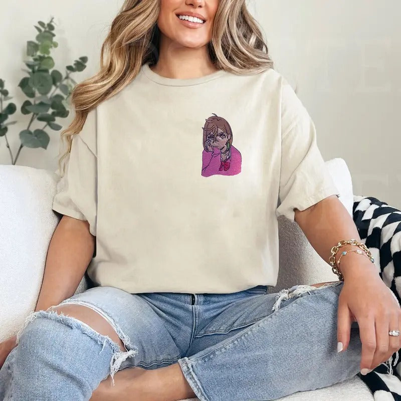 Anime Embroidered Sweatshirt, Custom Inspired Anime Danda Embroidered Shirt, Anime Shirt Gift For Otaku Hoodie