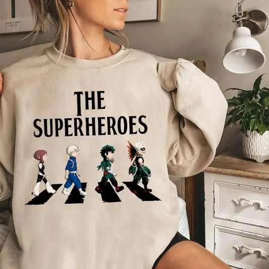 Anime MHA Sweatshirt T-Shirt MHA Season 7 Shirts Anime The SuperHeroes Shirt Anime Lover Sweater 2024 Trendy Anime...