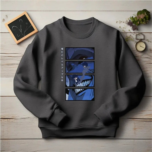 Anime Sweatshirt Solo Leveling Inspired Sweater Sung Jin-woo Anime Graphic Design Solo Level Gift For Anime Lover Solo...