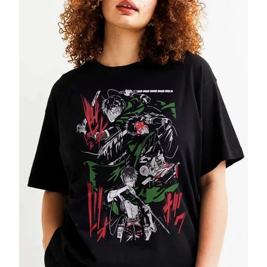 Anime Titan Levi Shingeki Shirt, Titan 90s Vintage shirt, Attack on Titan Shirt For Fan,Anime Manga Shirt,Anime Lovers...