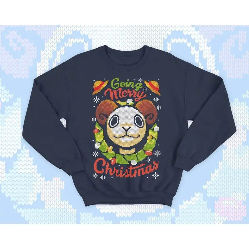 Anime Ugly Christmas Sweater - Manga anime otaku sweatshirt gift - Sea adventure - Merry Christmas - Japan new year...