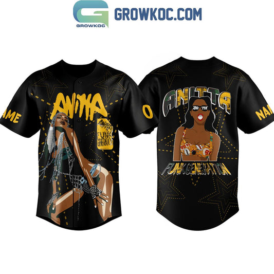 Anitta Funk Generation Fan Personalized Baseball Jersey