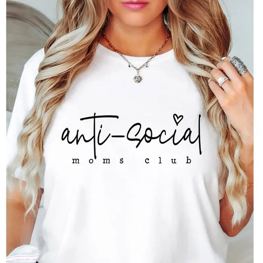 Anti Social Moms Club Shirt Funny Mom Shirt Mothers Day Gift Mom Life Shirt Mom Birthday Gift Motherhood Shirt Comfort...