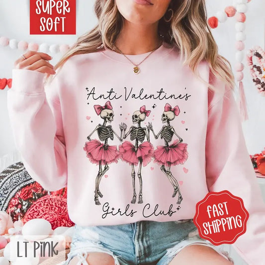 Anti Valentine Sweatshirt, Valentine's Day Crewneck, Holiday Women's Sweater valentine sweatshirt T-Shirts, Hoodie