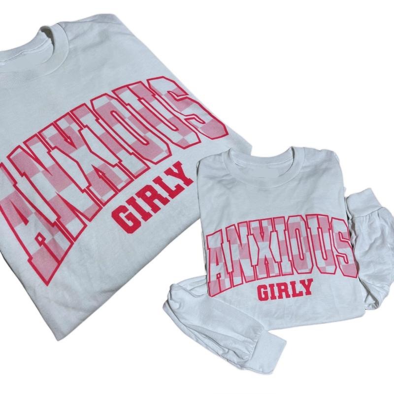 Anxious Girly Longsleeve T-Shirt Short Sleeve T-Shirt Cotton Cotton Casual Comfy Top graphic tees cute shirts Hoodie,...