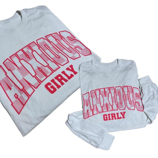 Anxious Girly Longsleeve T-Shirt Short Sleeve T-Shirt Cotton Cotton Casual Comfy Top graphic tees cute shirts Hoodie,...