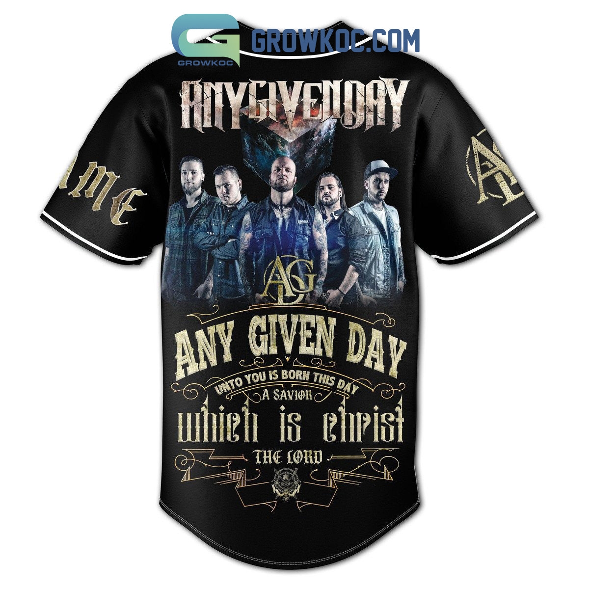 Any Given Day Unto You Is Born This Day A Savior Which Is Christ The Lord Personalized Baseball Jersey