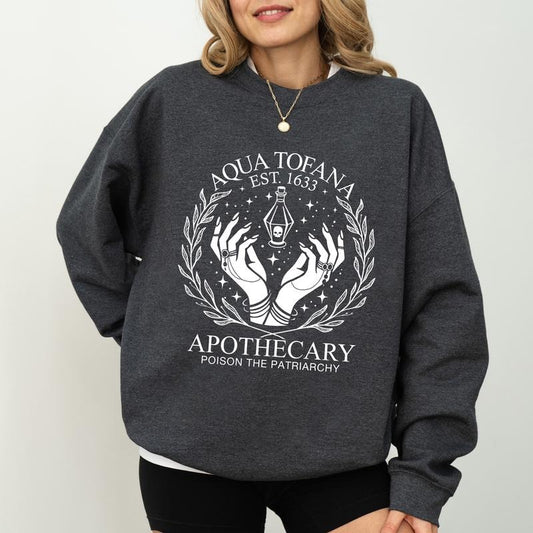 Aqua Tofana Apothecary Sweatshirt, Women Crewneck, Women's Rights Sweaters, Casual Womenswear T-Shirts, Hoodie
